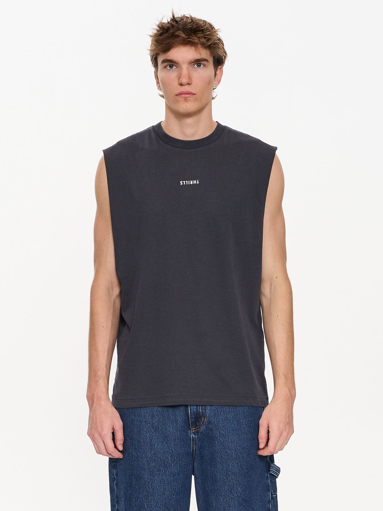 Minimal Thrills Merch Fit Muscle Tee - Slate