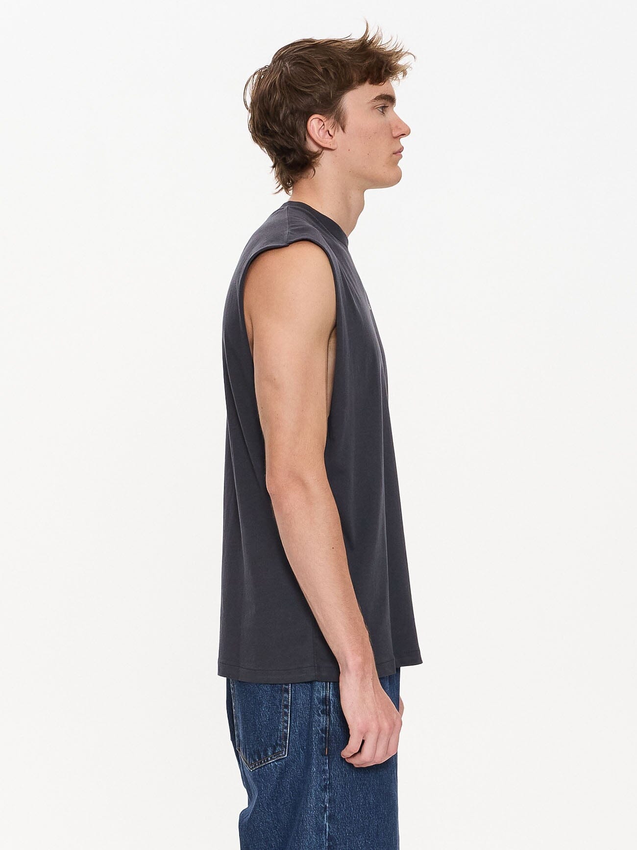 Minimal Thrills Merch Fit Muscle Tee - Slate