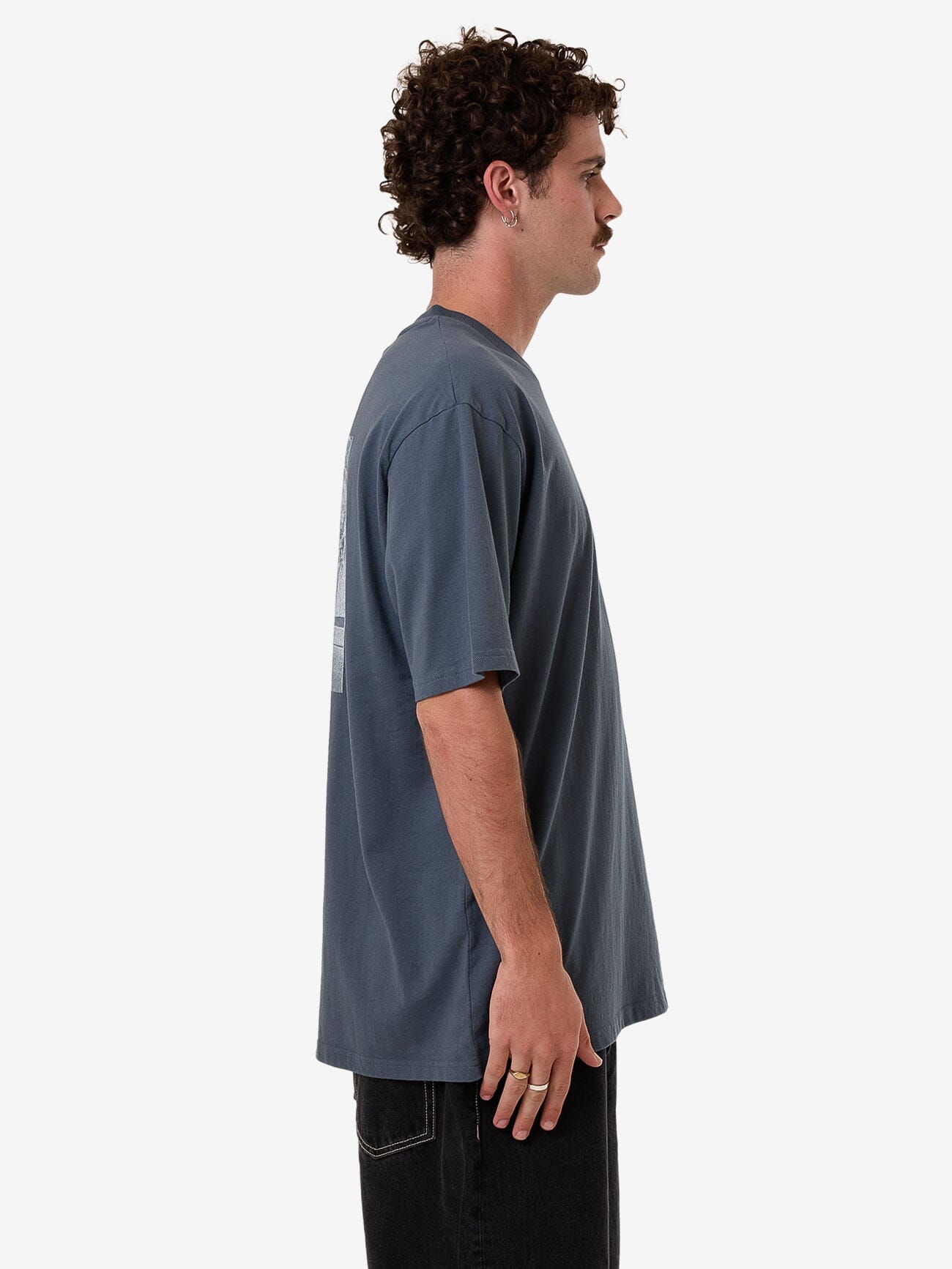 Chain Of Disorder Oversize Fit Tee - Light Petrol