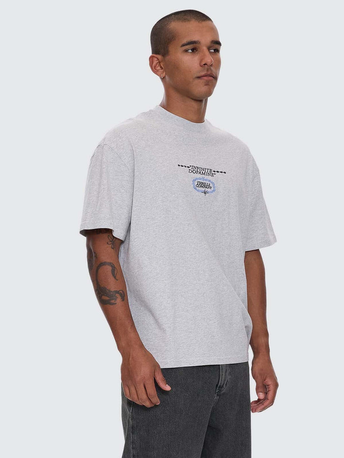 Infinite Dopamine Box Fit Oversize Tee - Snow Marle XS
