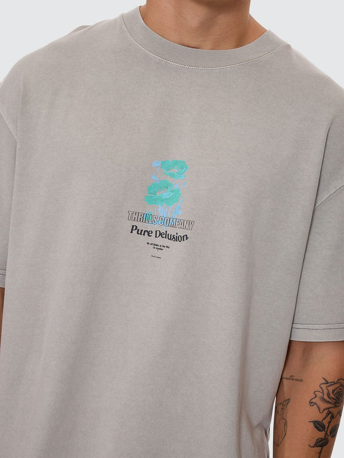 Pure Delusion Box Crop Tee - Fog