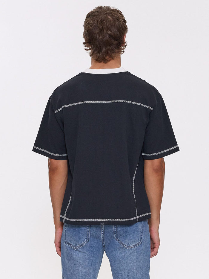 Consequence Box Crop Tee - Washed Black