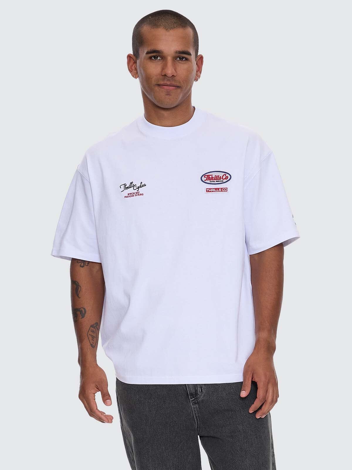 Double Time Box Fit Oversize Tee - White XS