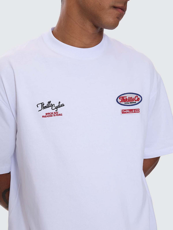 Double Time Box Fit Oversize Tee - White XS
