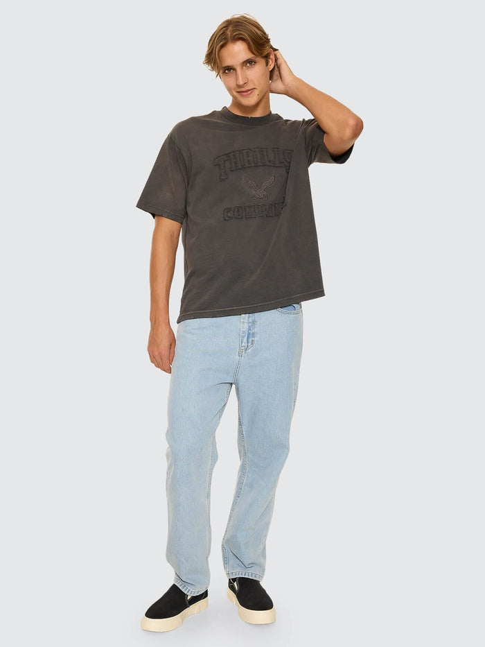 Campus Box Crop Tee - Washed Black