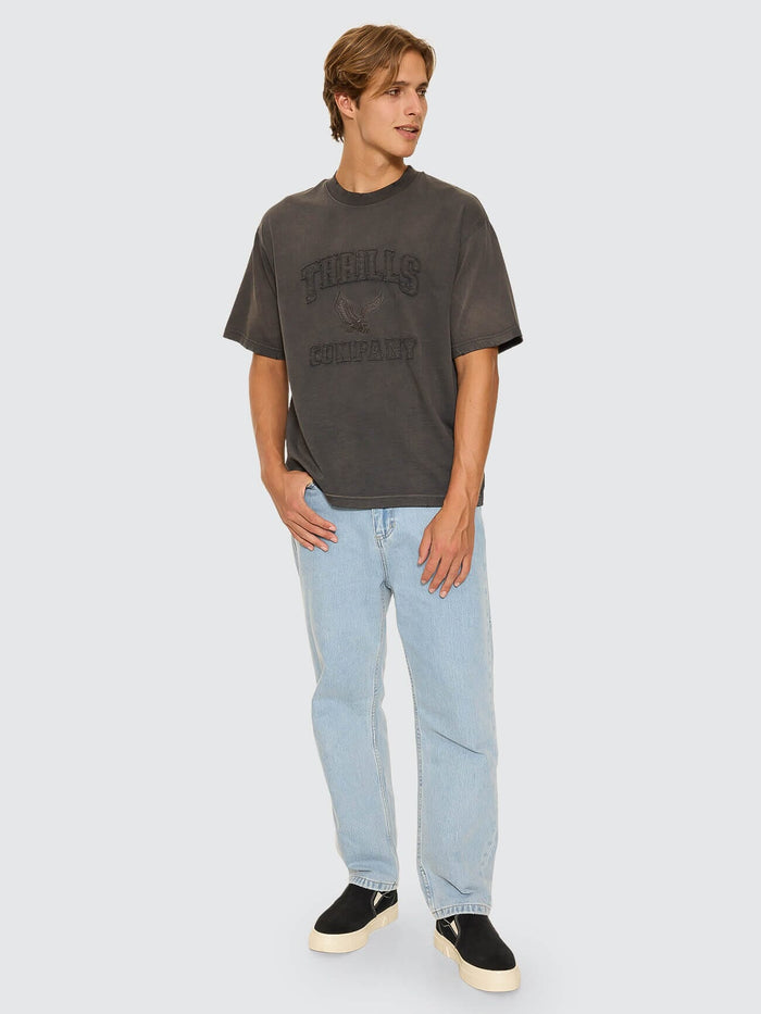 Campus Box Crop Tee - Washed Black