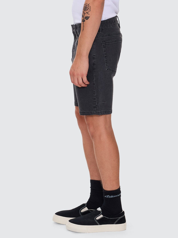 Bones Hemmed Denim Short - Ash Black 26