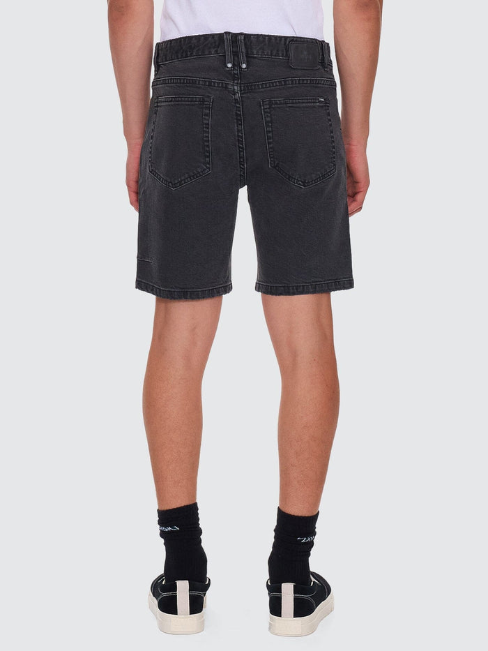 Bones Hemmed Denim Short - Ash Black 26