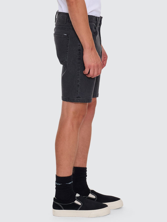 Bones Hemmed Denim Short - Ash Black 26