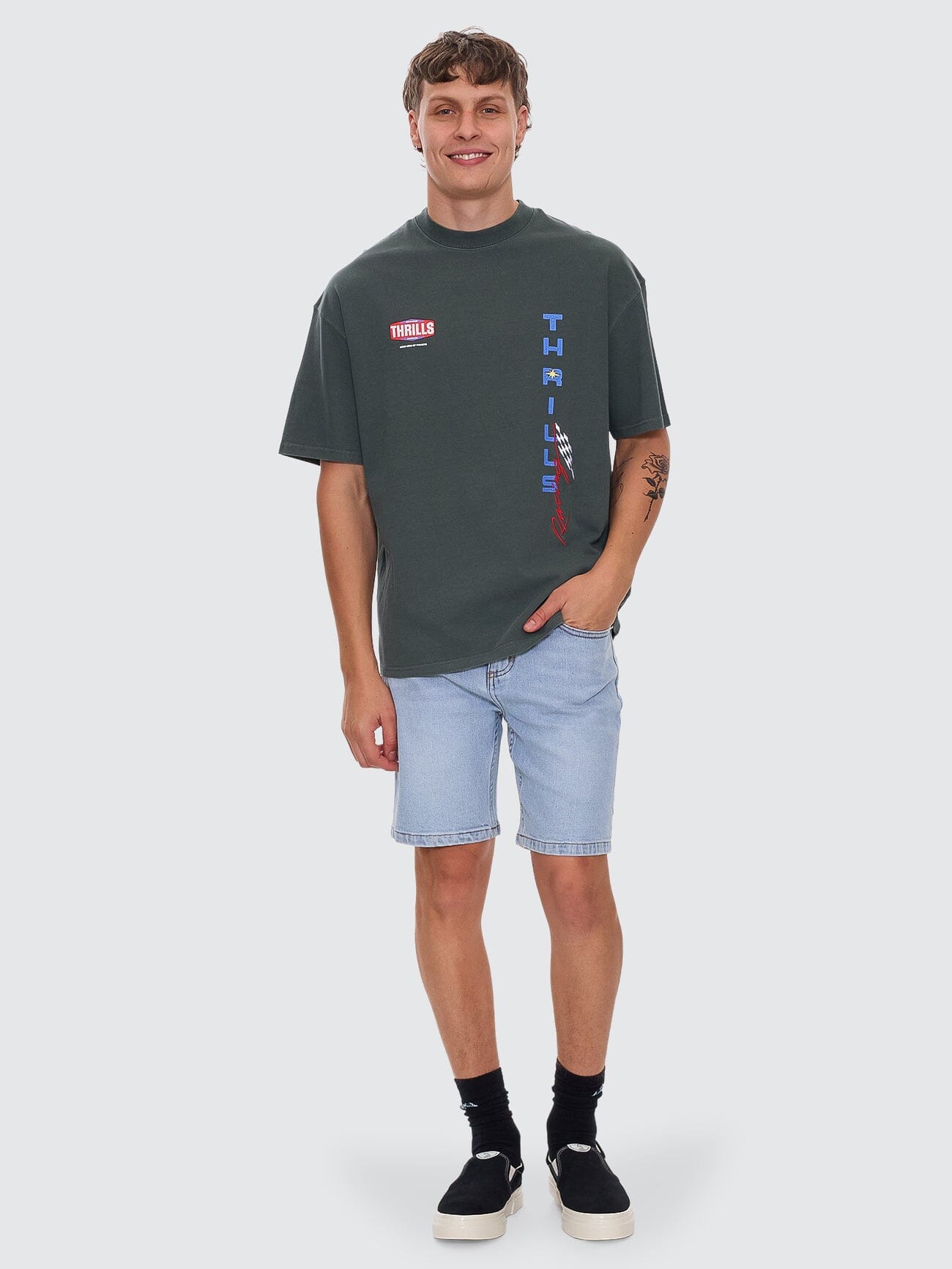 Bones Hemmed Denim Short - Dusk 26