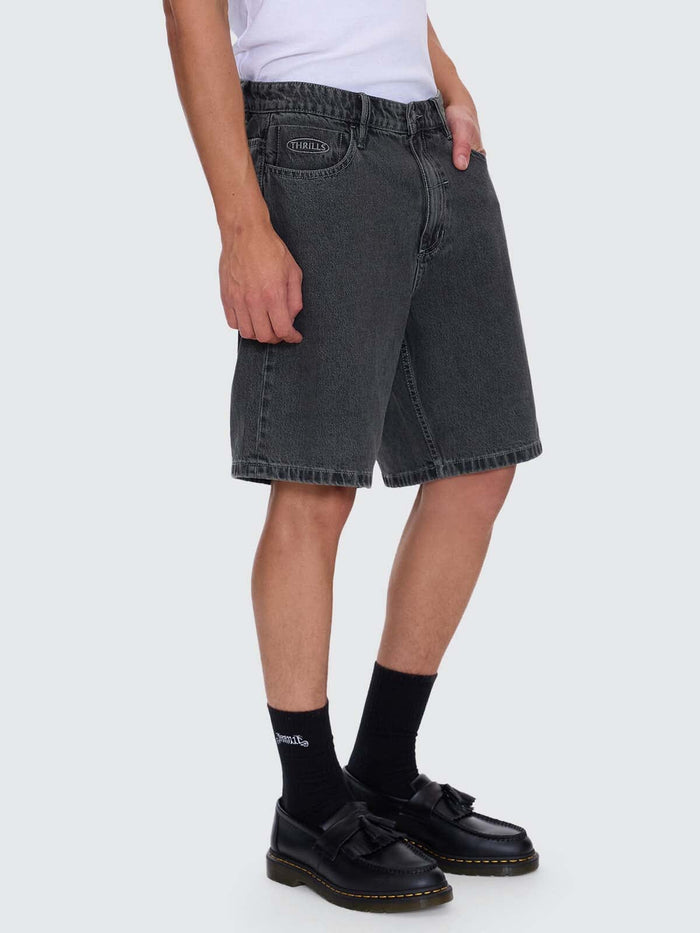 Nightshade Mid Slacker Denim Short - Seaglass Black Overdye 26