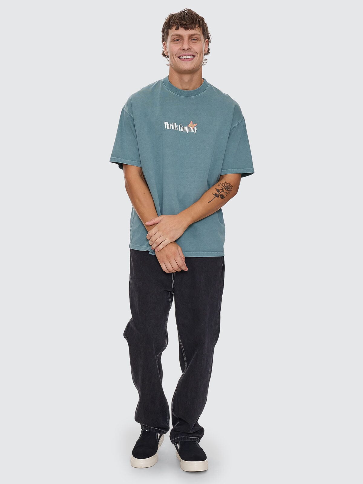 Double Time Slacker Relaxed Denim Jean - Aged Black