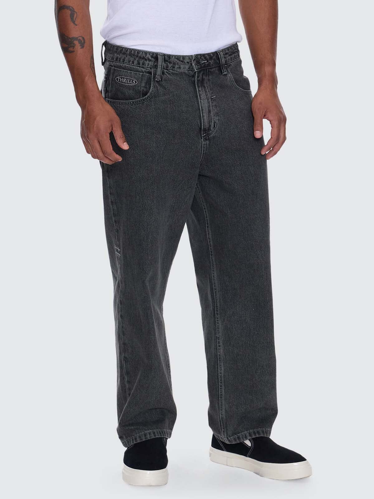 Nightshade Big Slacker Denim Jean - Seaglass Black Overdye 26