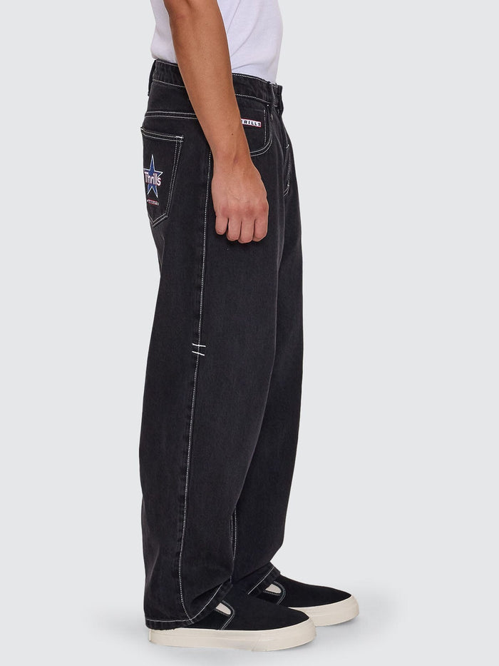 Victory League Big Slacker Baggy Denim Jean - Aged Black