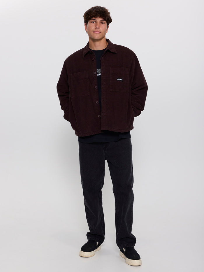 Delusion Cord Overshirt - Black Coffee XS