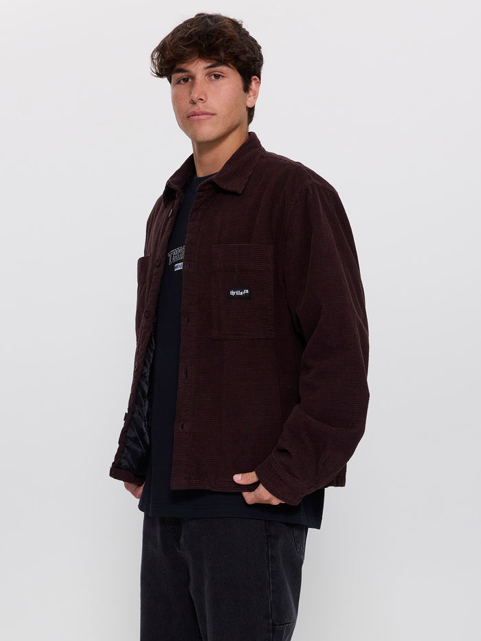 Delusion Cord Overshirt - Black Coffee XS