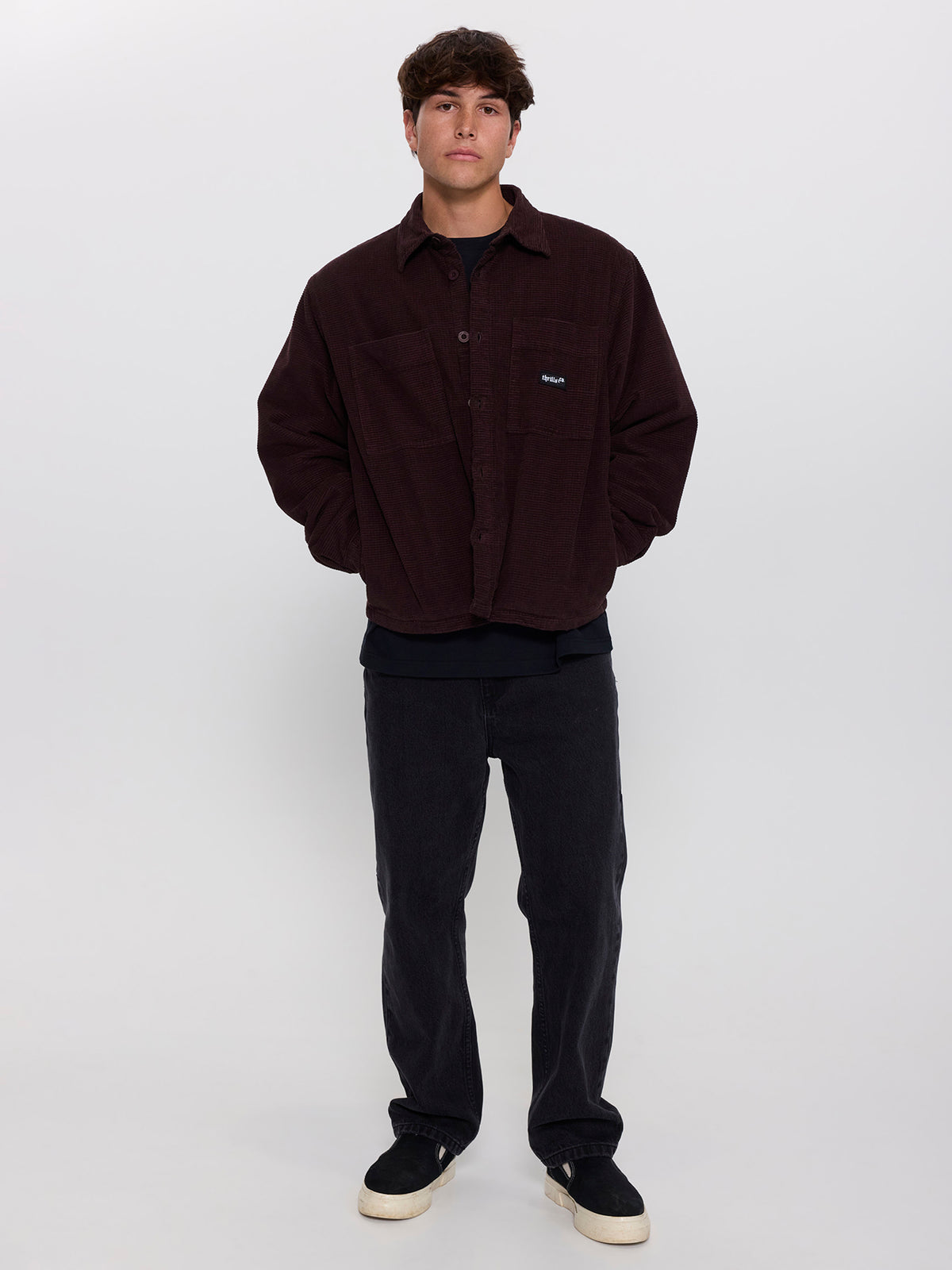 Delusion Cord Overshirt - Black Coffee XS
