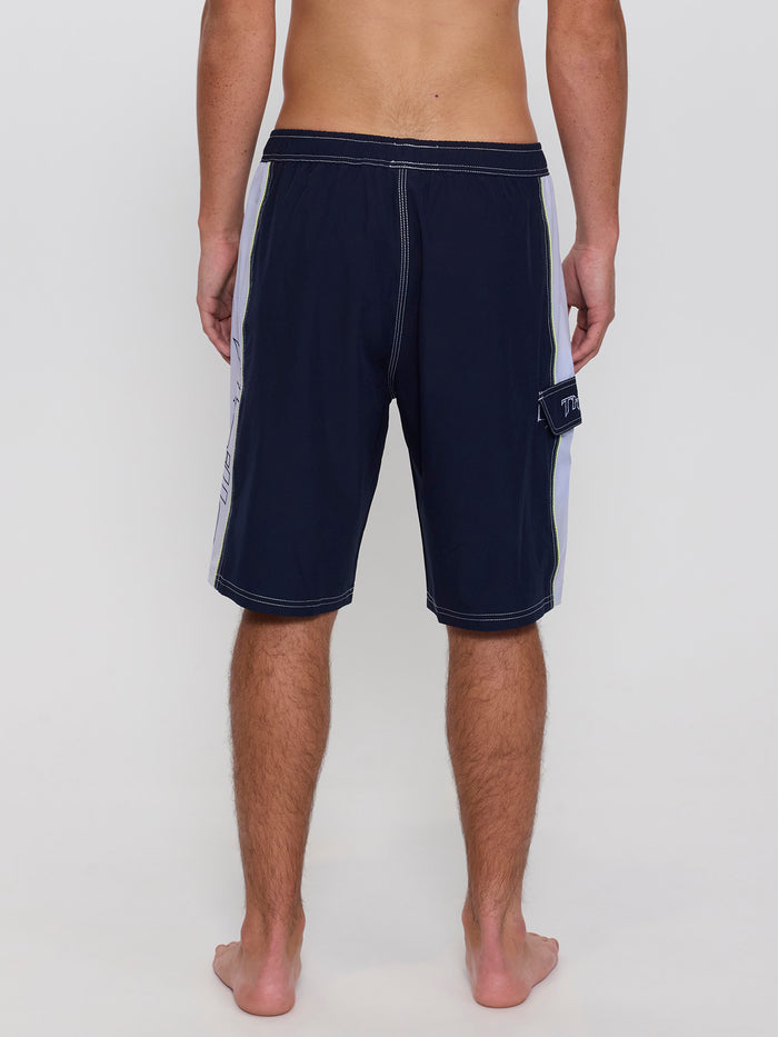Outcast Elastic Waist Boardshort - Total Eclipse 26