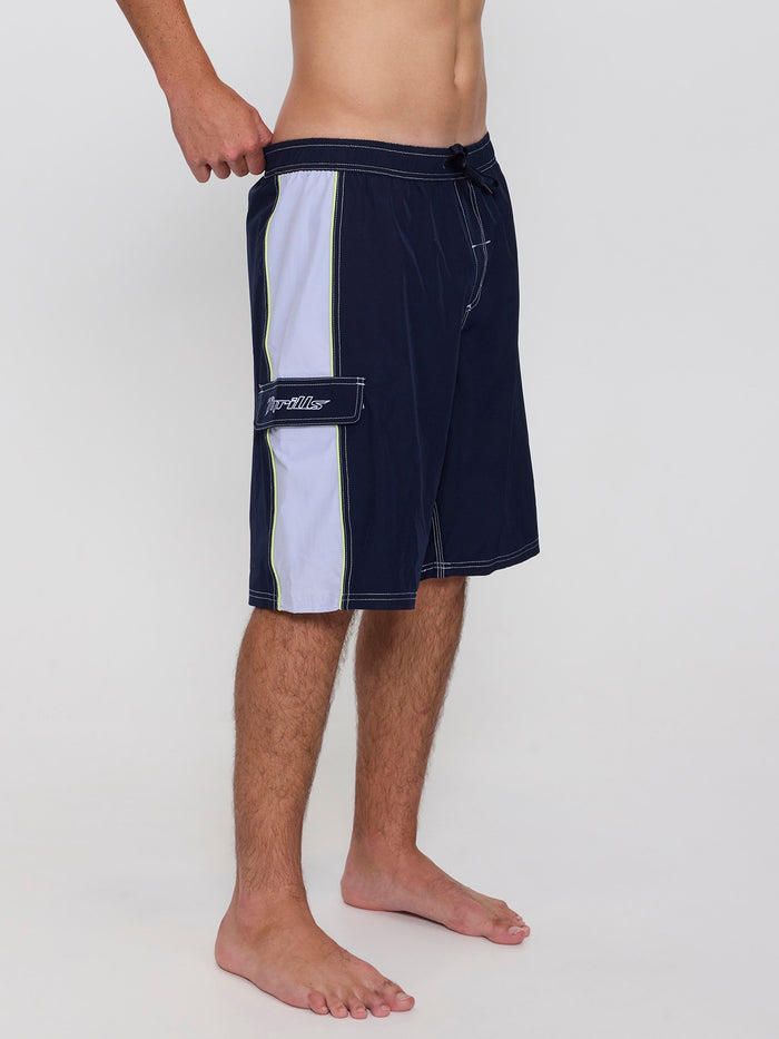 Outcast Elastic Waist Boardshort - Total Eclipse 26