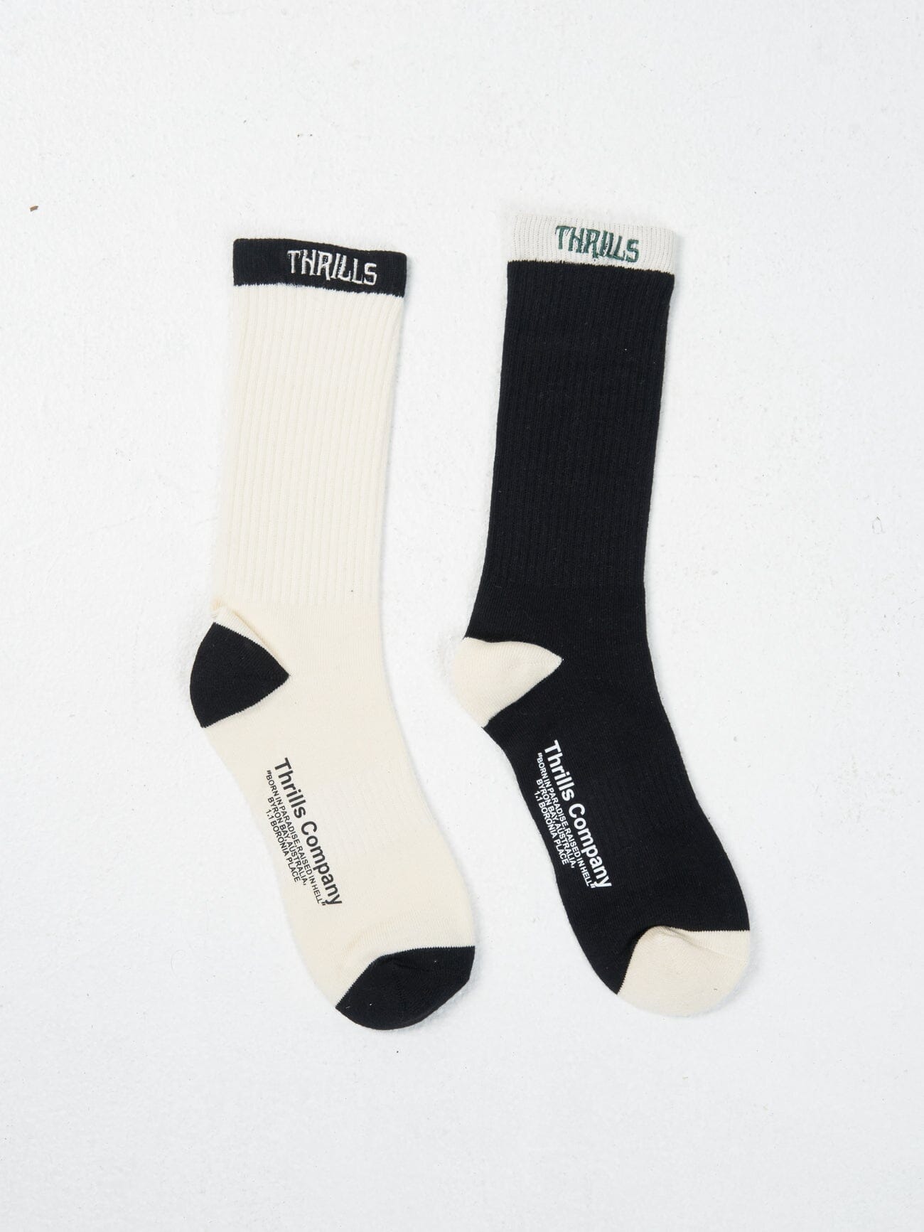 Thou Shall Not 2 Pack Sock - Mother of Pearl - Black
