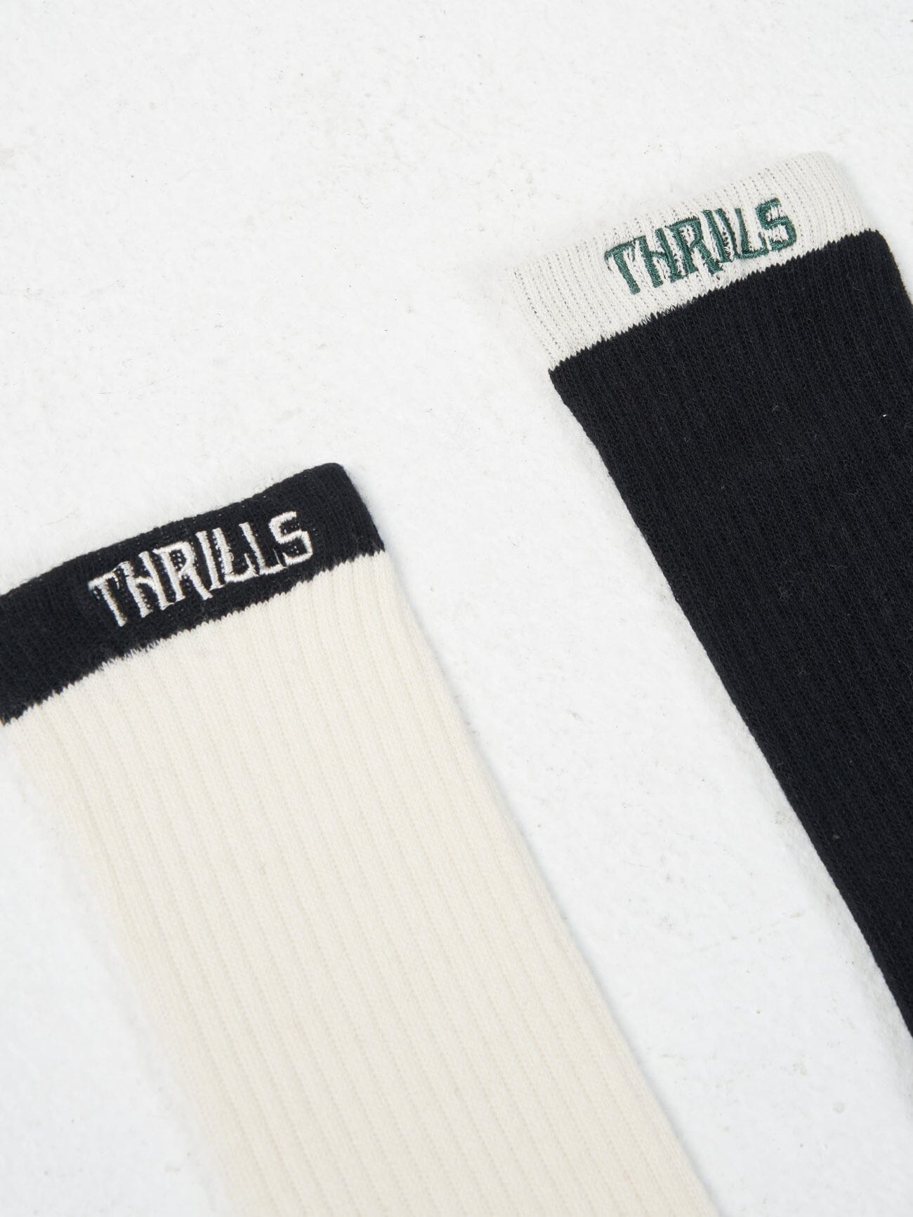 Thou Shall Not 2 Pack Sock - Mother of Pearl - Black