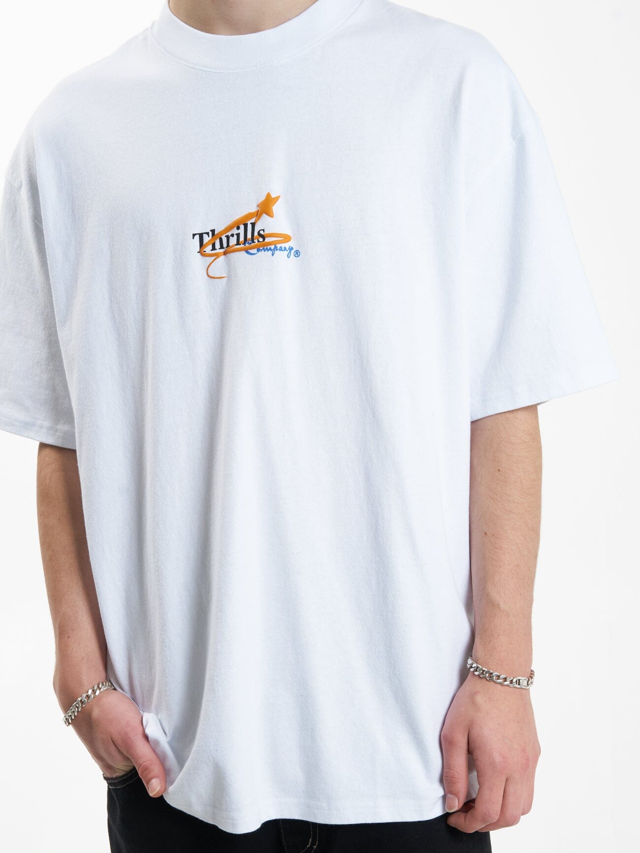 Earthdrone Box Fit Oversize Tee - White