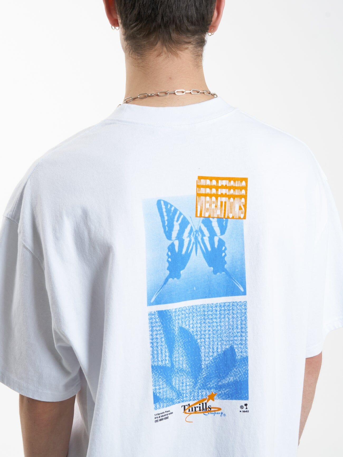 Earthdrone Box Fit Oversize Tee - White