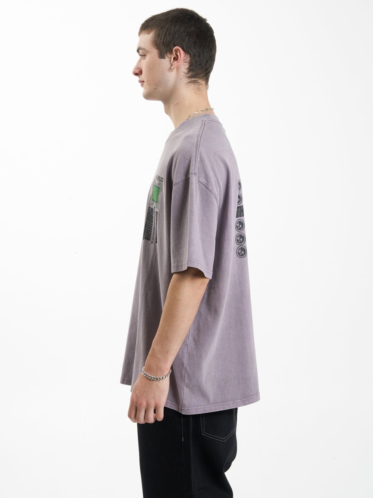Vibrations Box Fit Oversize Tee - Mineral Gray