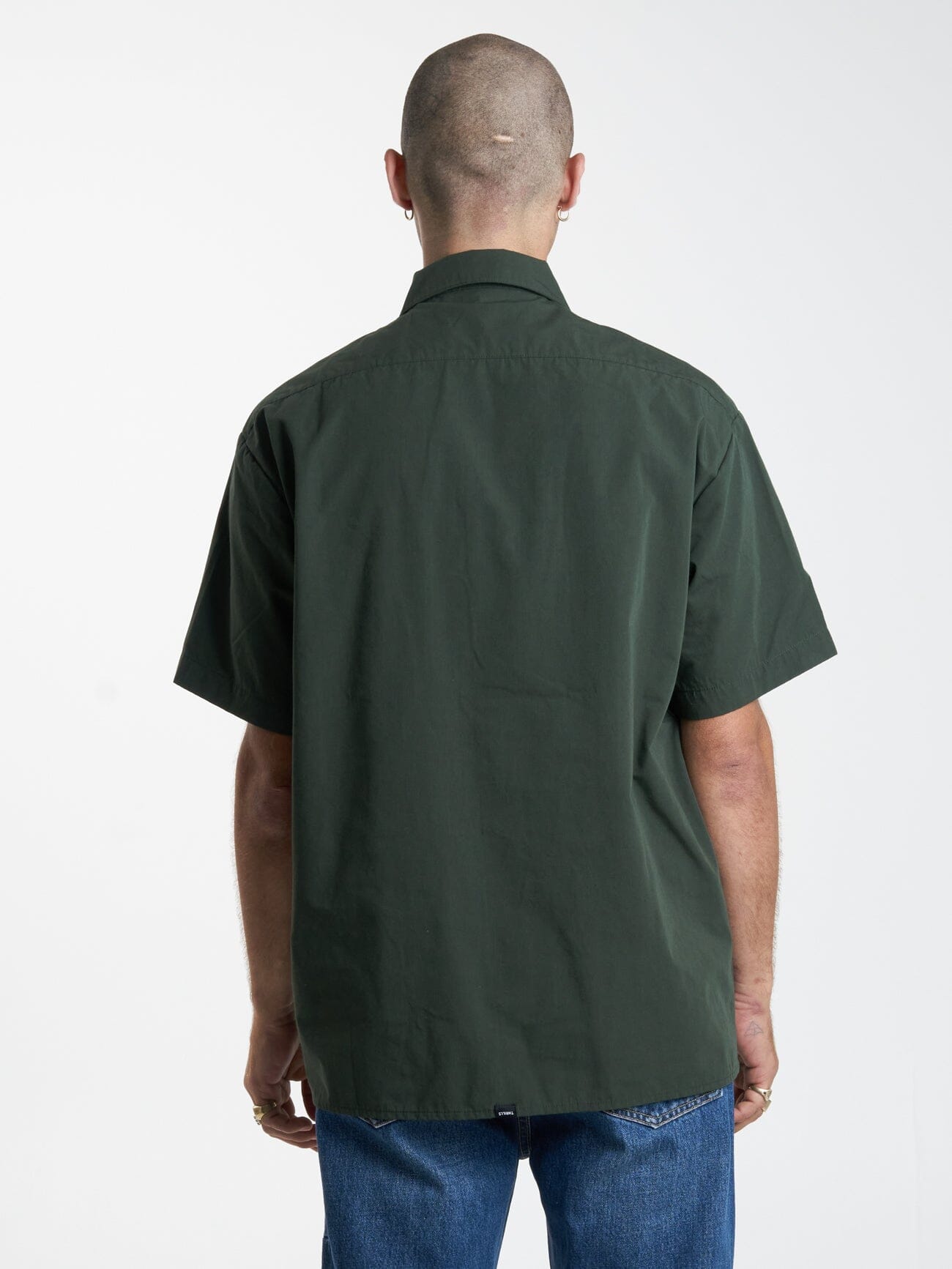Secret Garden Short Sleeve Work Shirt - Oil Green