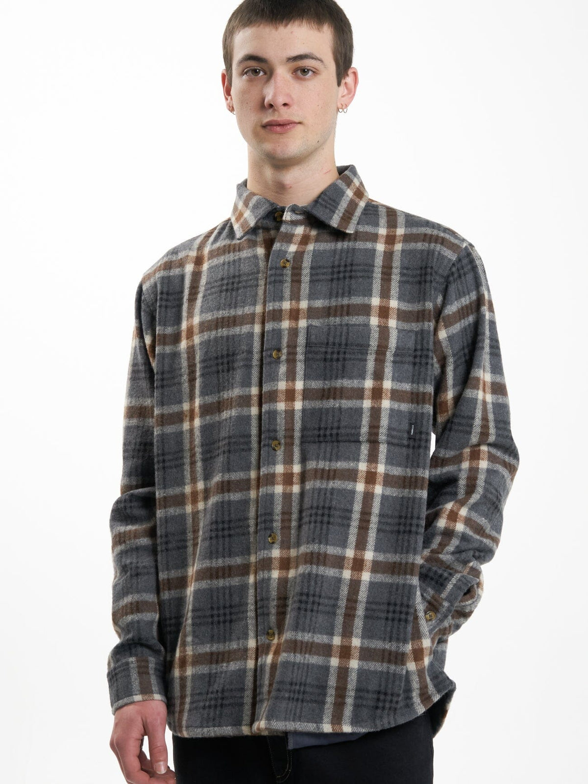 King Long Sleeve Flannel - Grey Marle | Thrills Co. | Thrills Co.