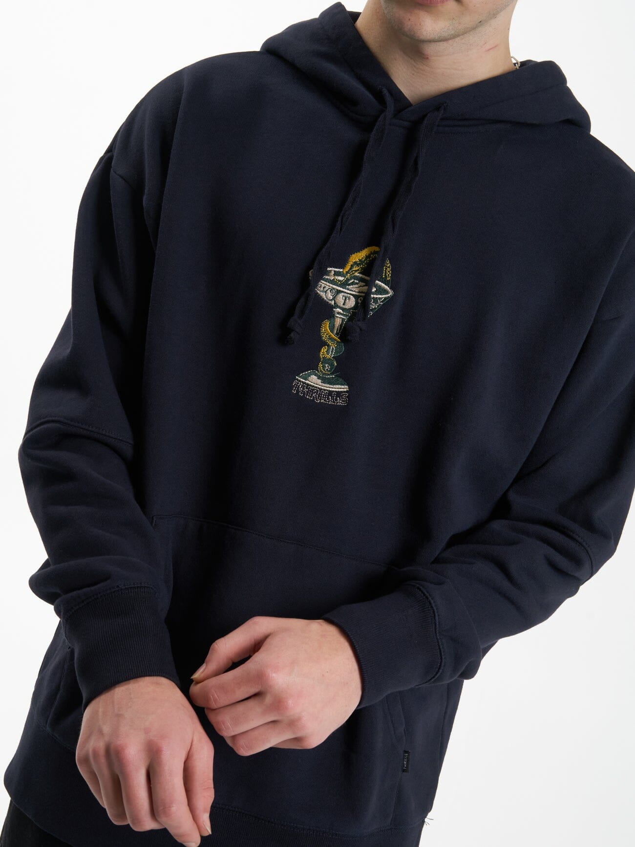 Thou Shall Not Slouch Hood - Midnight Blue