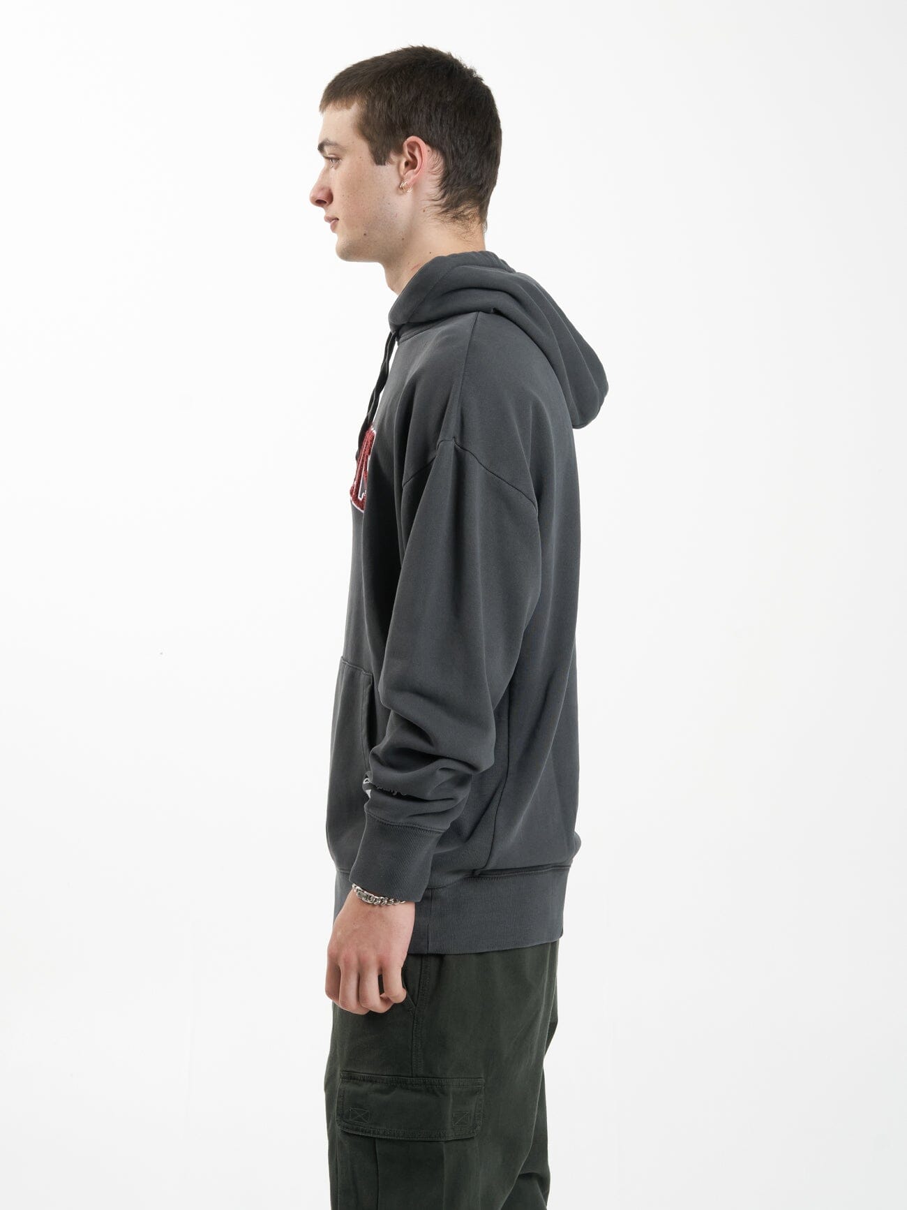 Stand Firm Slouch Pull On Hood - Merch Black