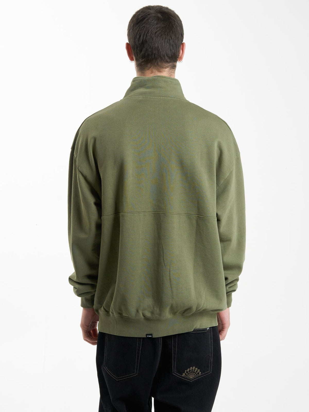 Issued Quarter Zip Fleece - Mild Army | Thrills Co.