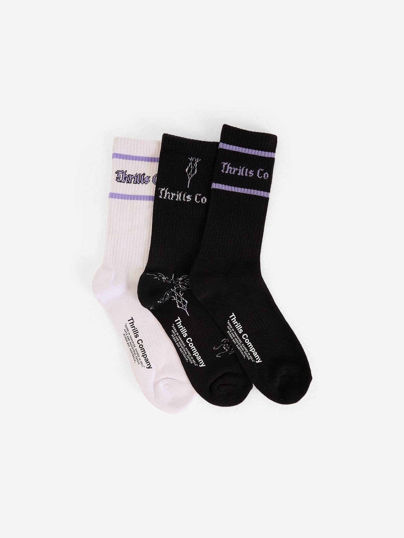 Filter 3 Pack Sock - White - Black - Black Filter One Size