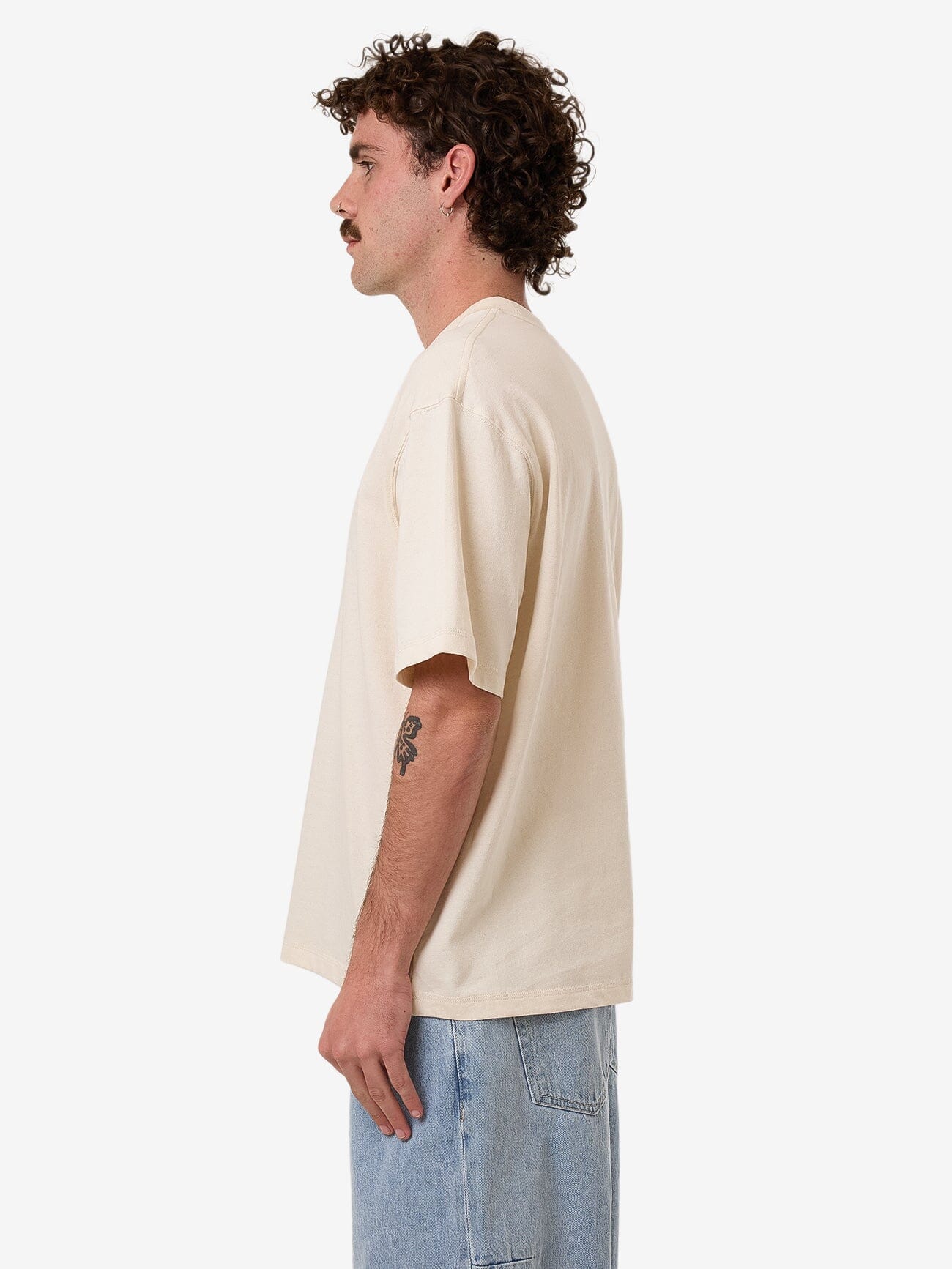 Chain Of Formation Embro Box Fit Oversize Short Tee - Unbleached XS