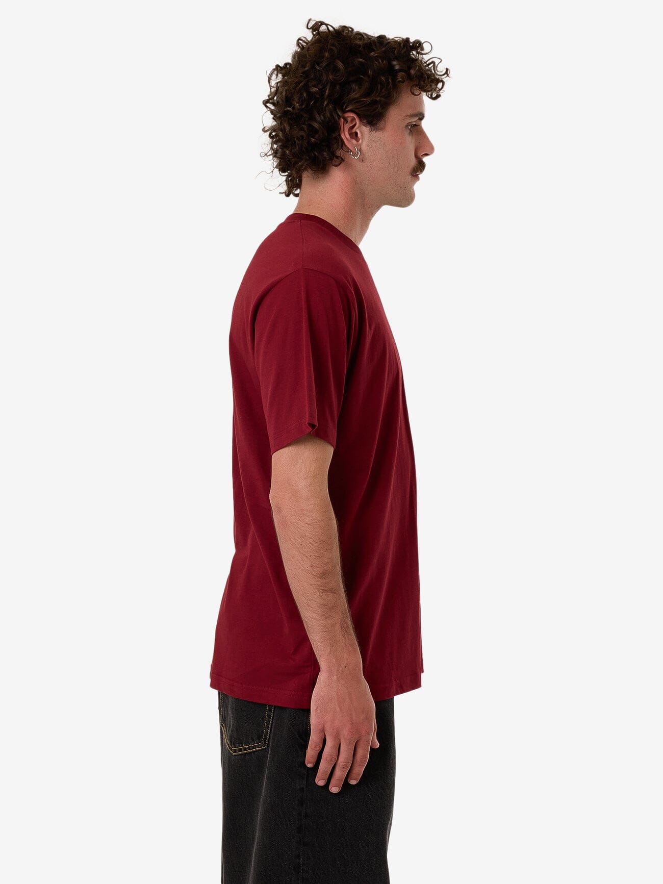 Minimal Thrills Merch Fit Tee - Cabernet XS