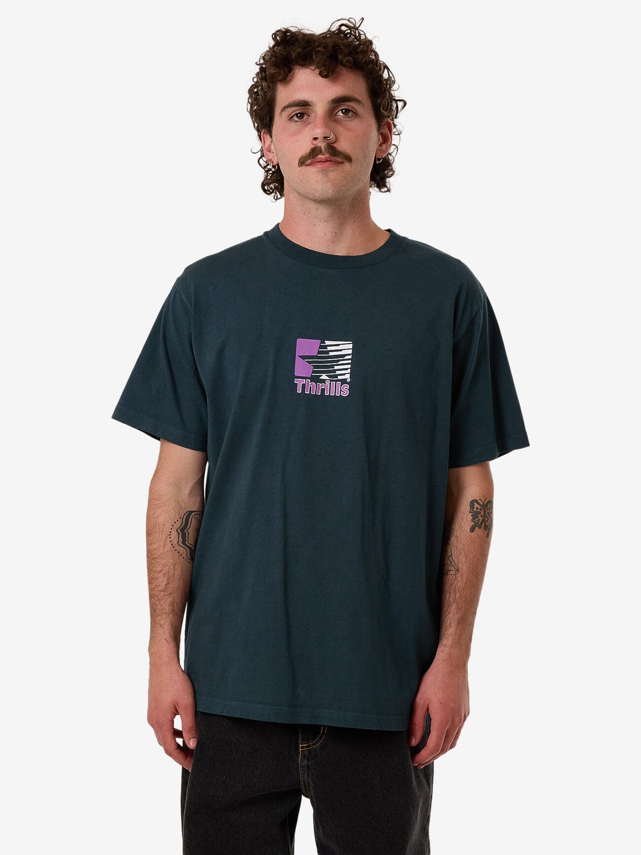 Hazed Merch Fit Tee - Deep Teal XS