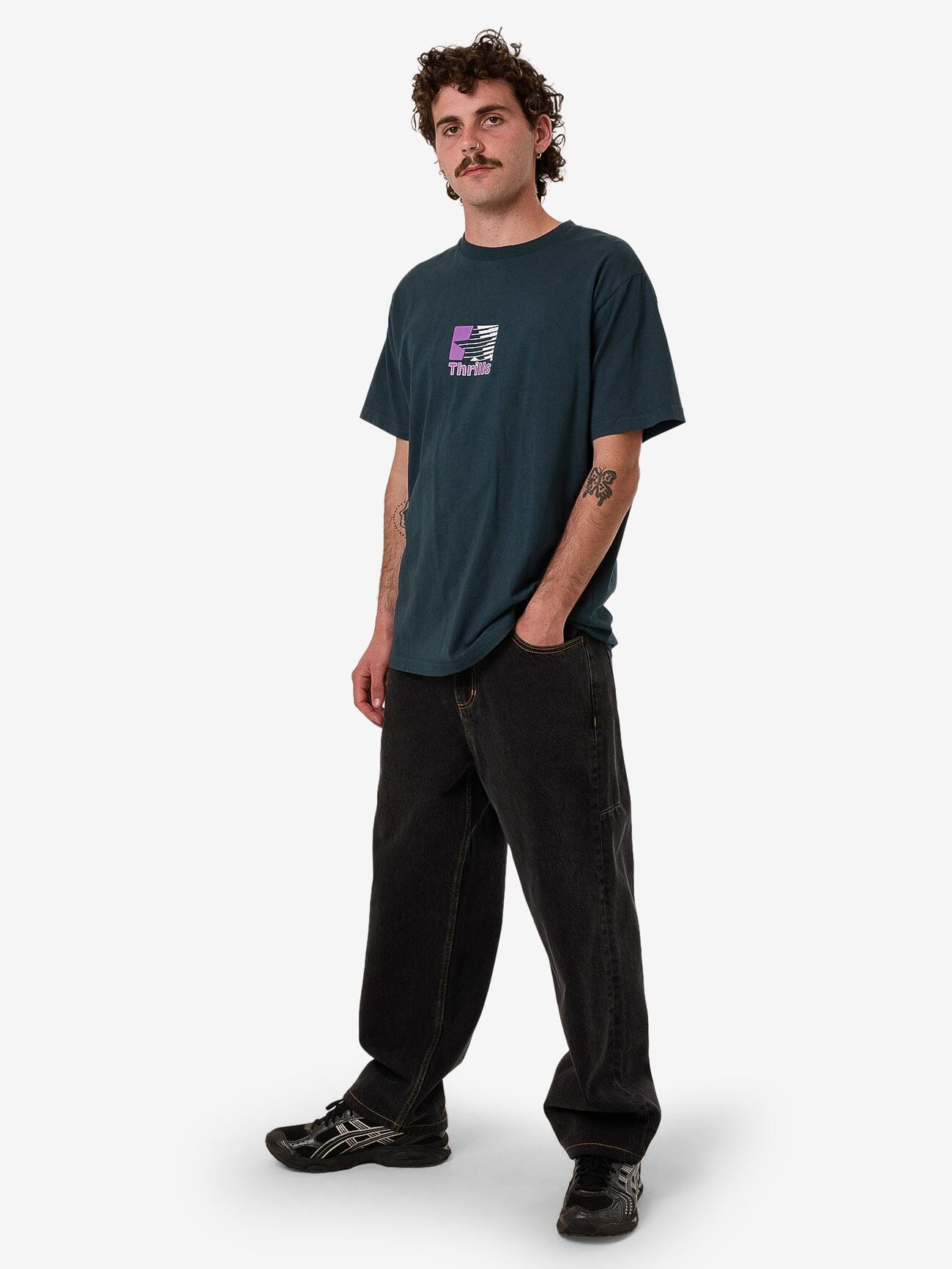 Hazed Merch Fit Tee - Deep Teal XS