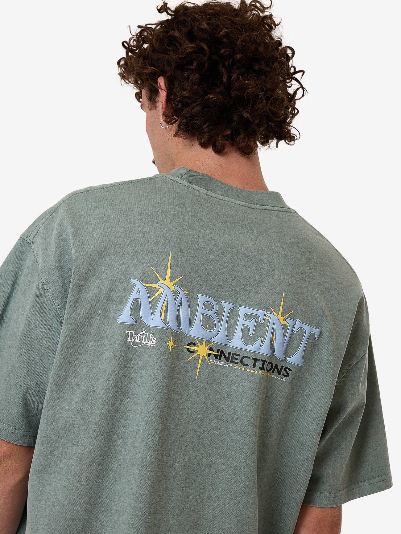 Ambient Connections Box Fit Oversize Tee - Chinois Green XS