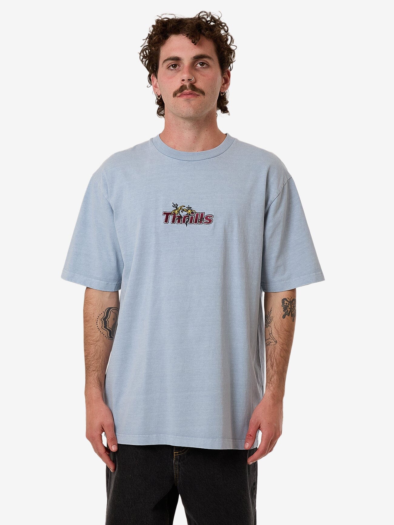 Solace Of Nature Oversize Fit Tee - Blue Fog XS