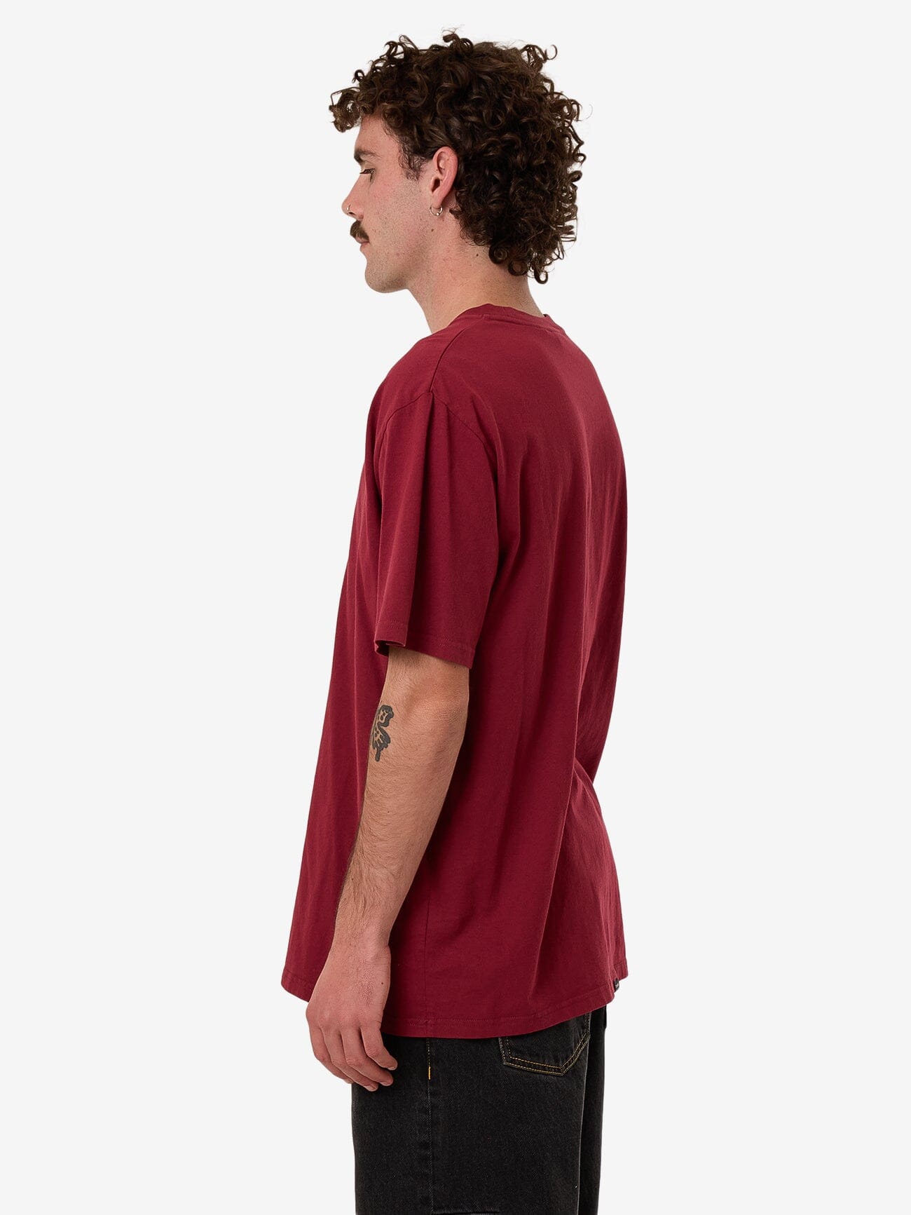 Walks Of Life Merch Fit Tee - Cabernet XS