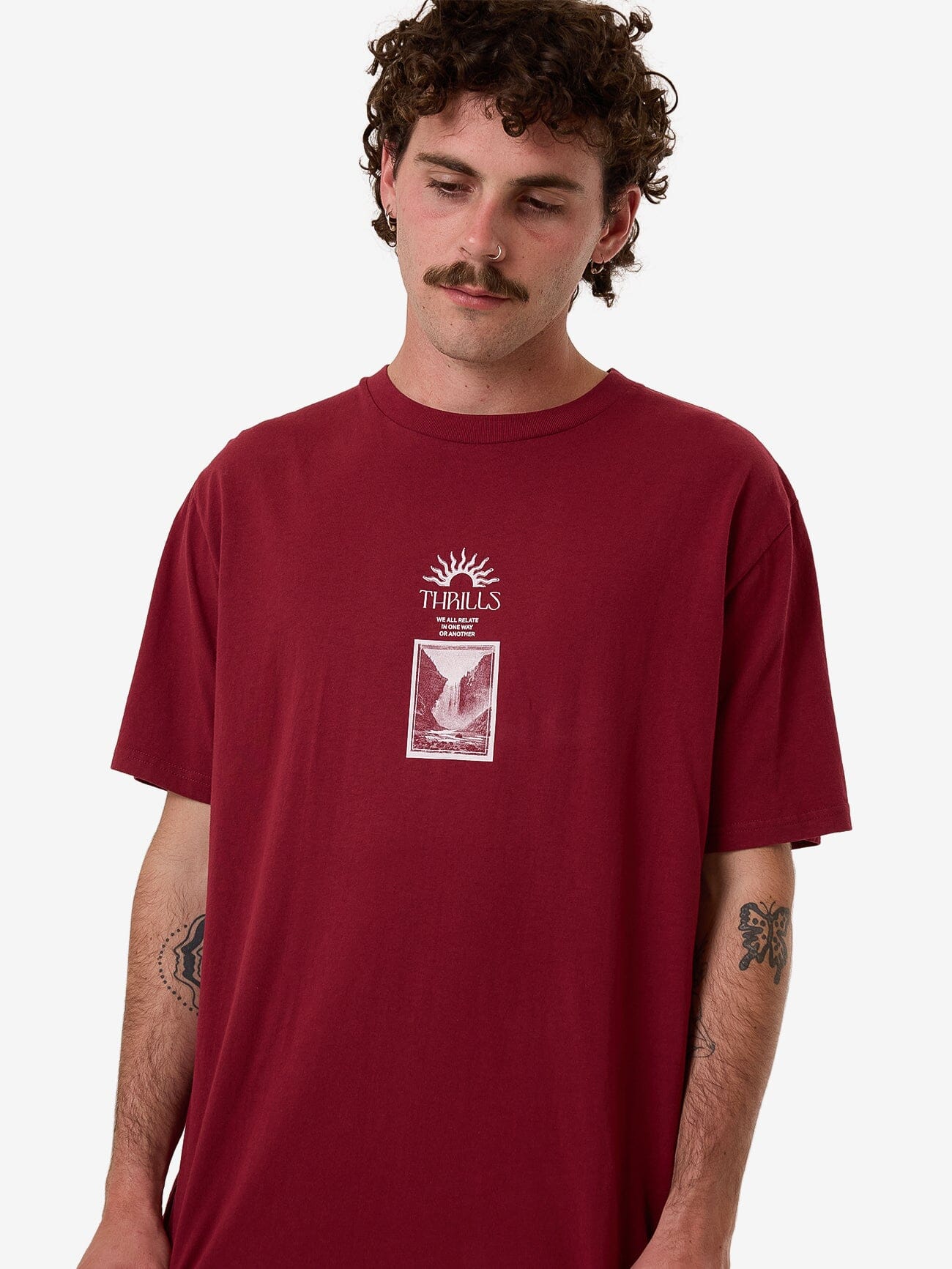 Walks Of Life Merch Fit Tee - Cabernet XS