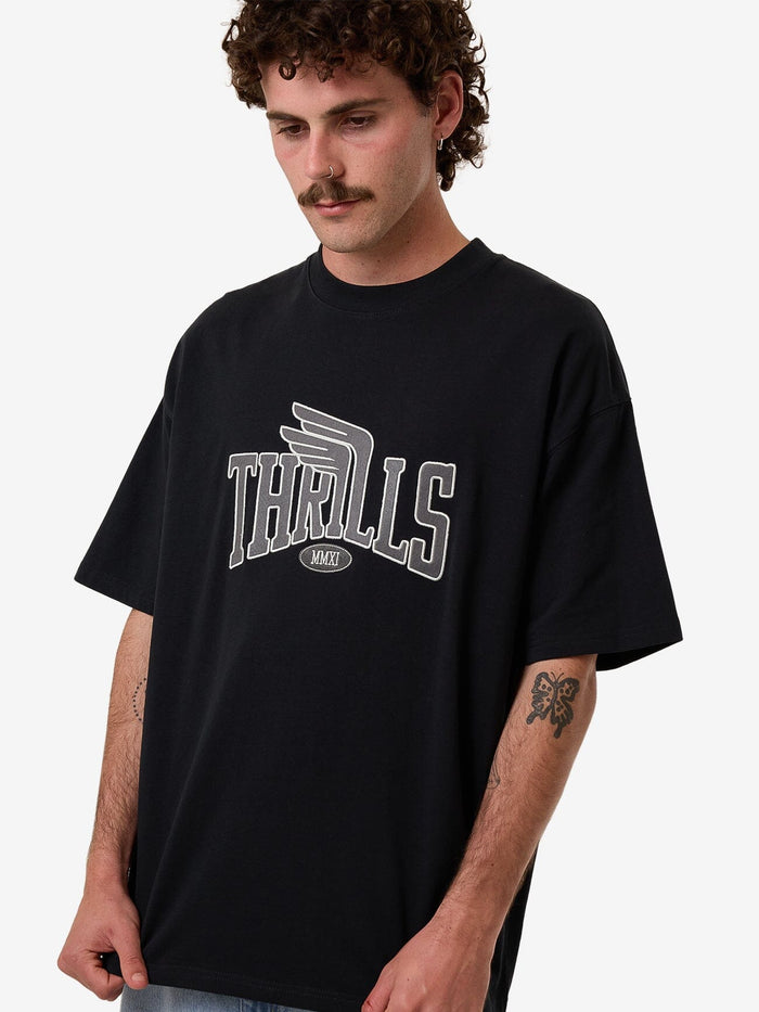 Born To Fly Box Fit Oversize Tee - Washed Black XS