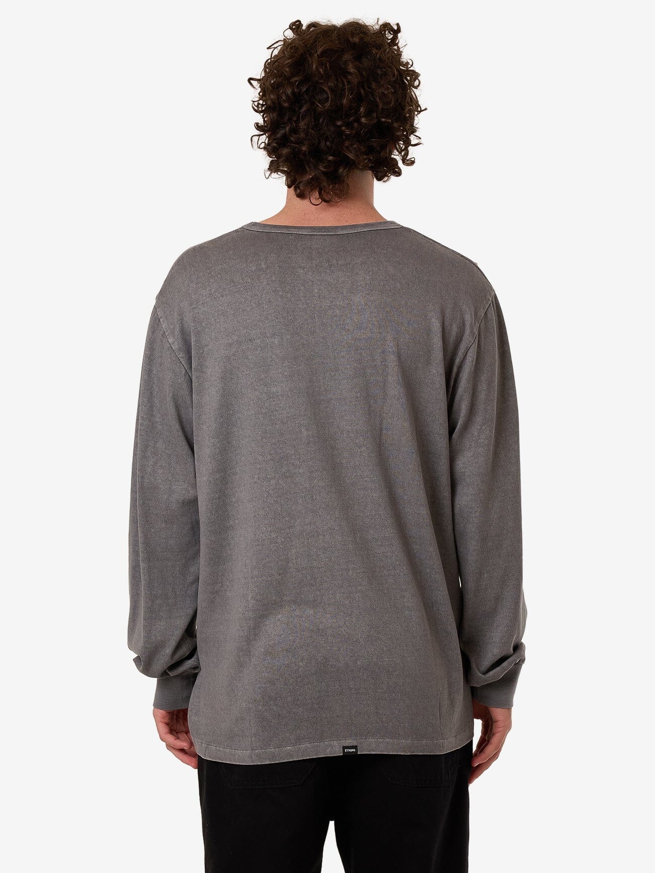 Hemp Thrills Embro Merch Fit Long Sleeve Tee - Grey Ash XS