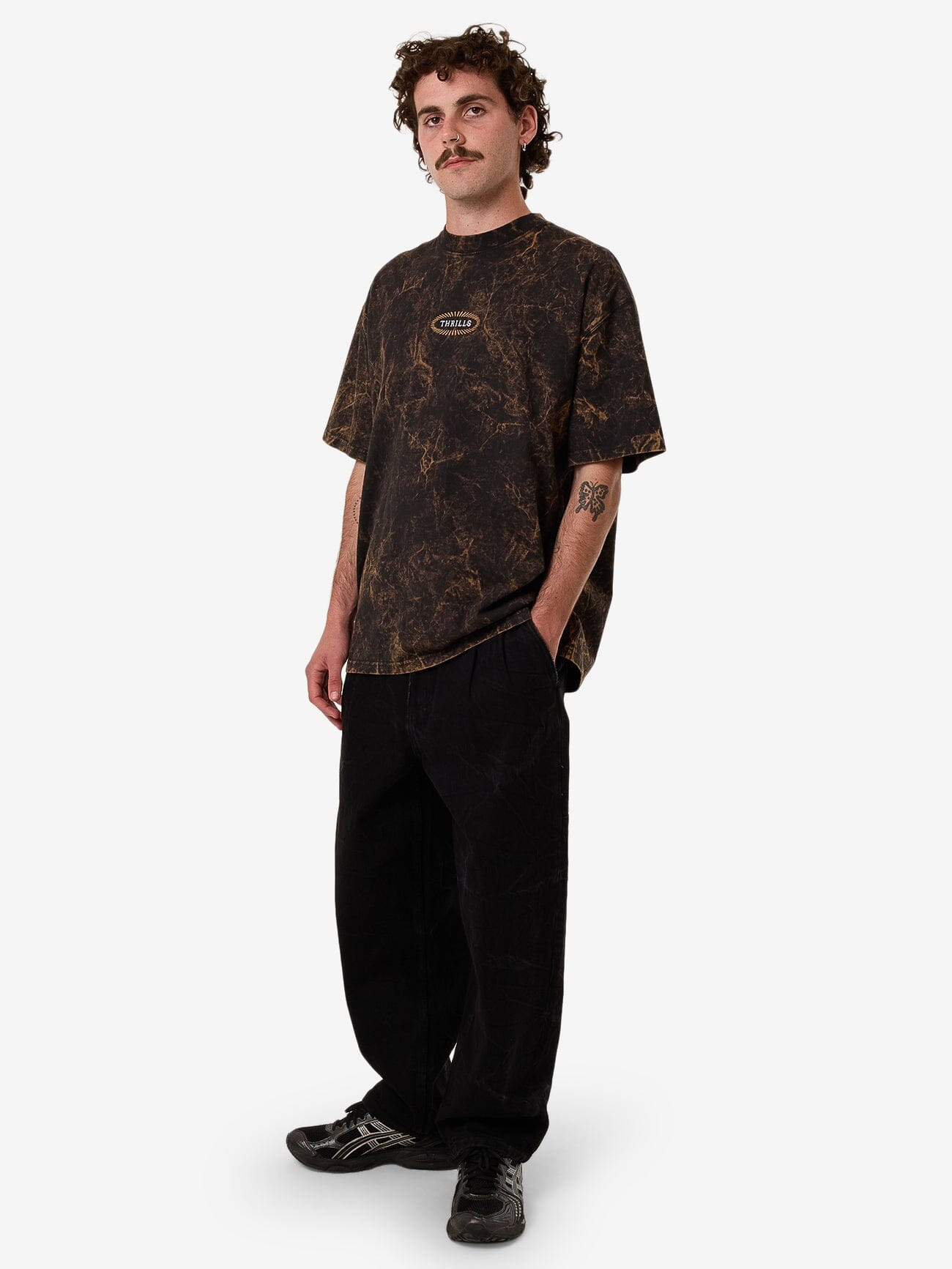 Vanished Embro Box Fit Oversize Tee - Black Falcon XS