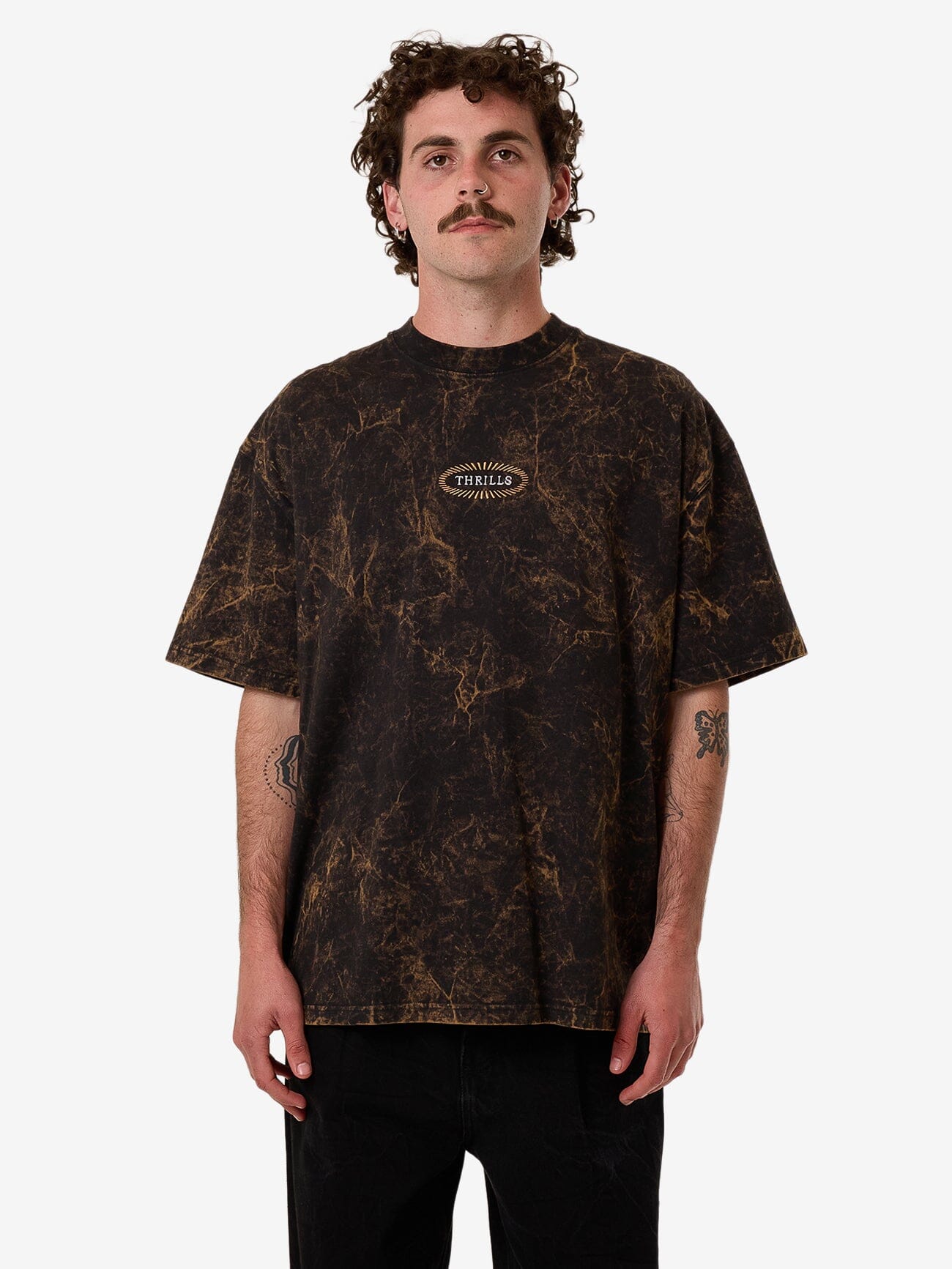 Vanished Embro Box Fit Oversize Tee - Black Falcon XS