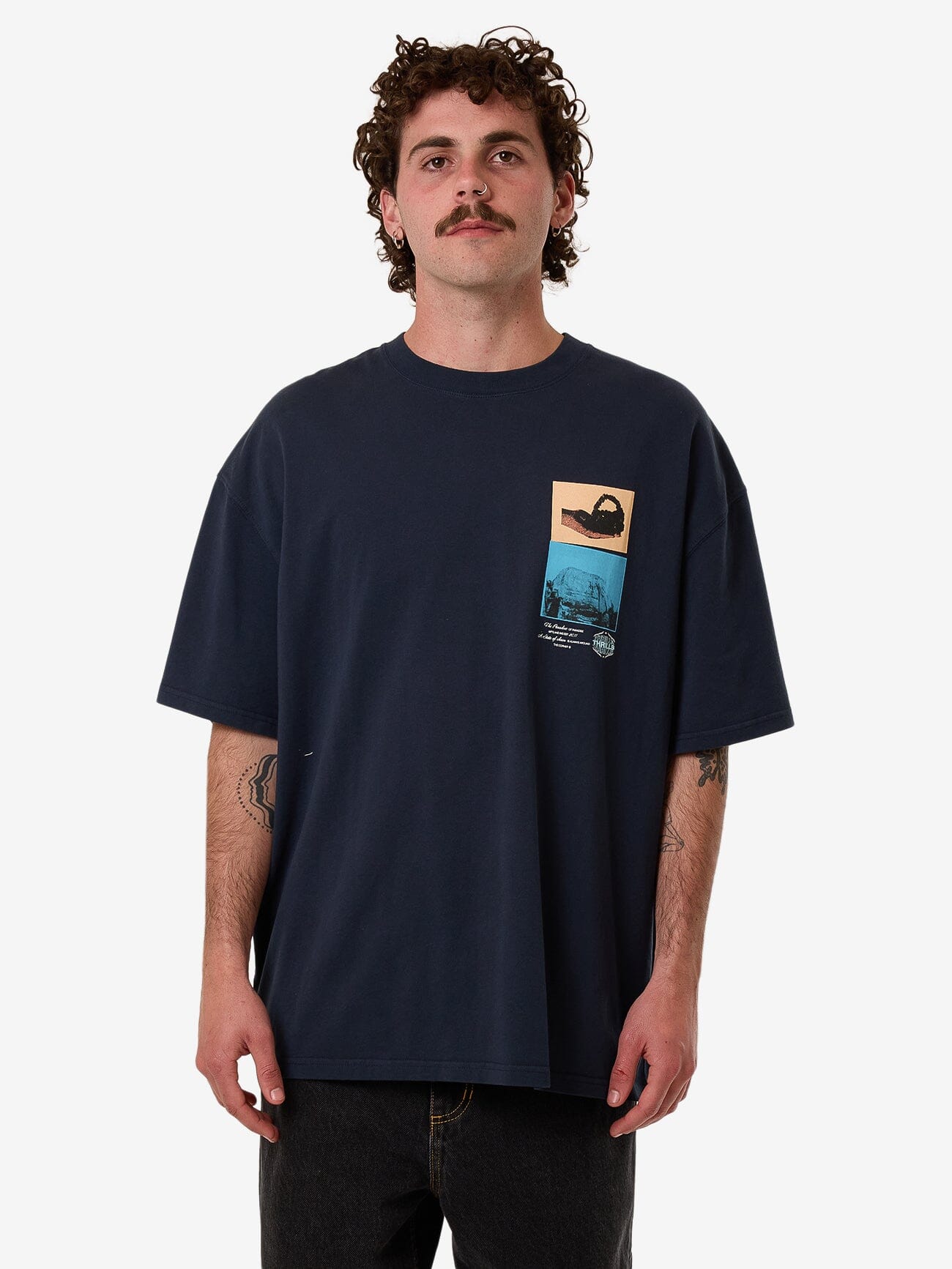 Chaotic State Box Fit Oversize Tee - Eclipse