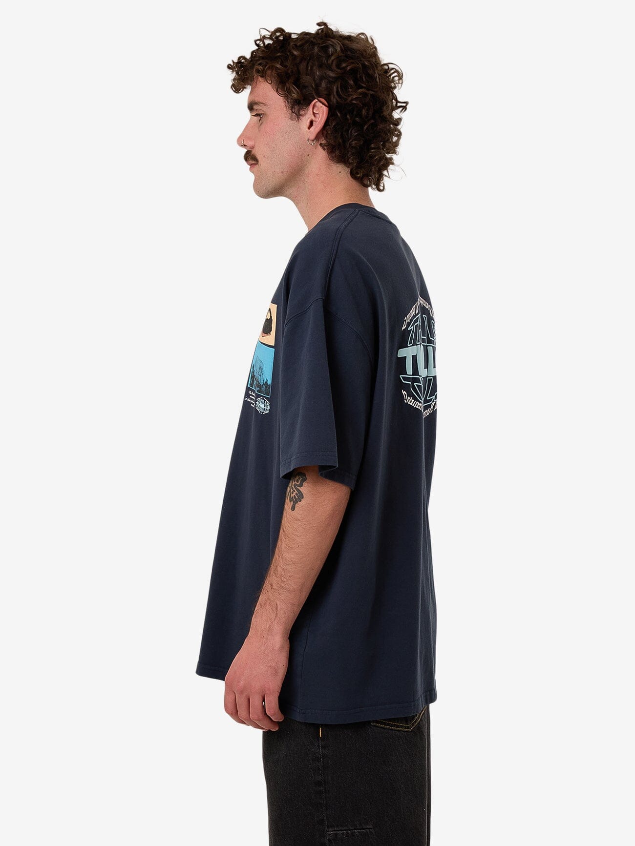 Chaotic State Box Fit Oversize Tee - Eclipse