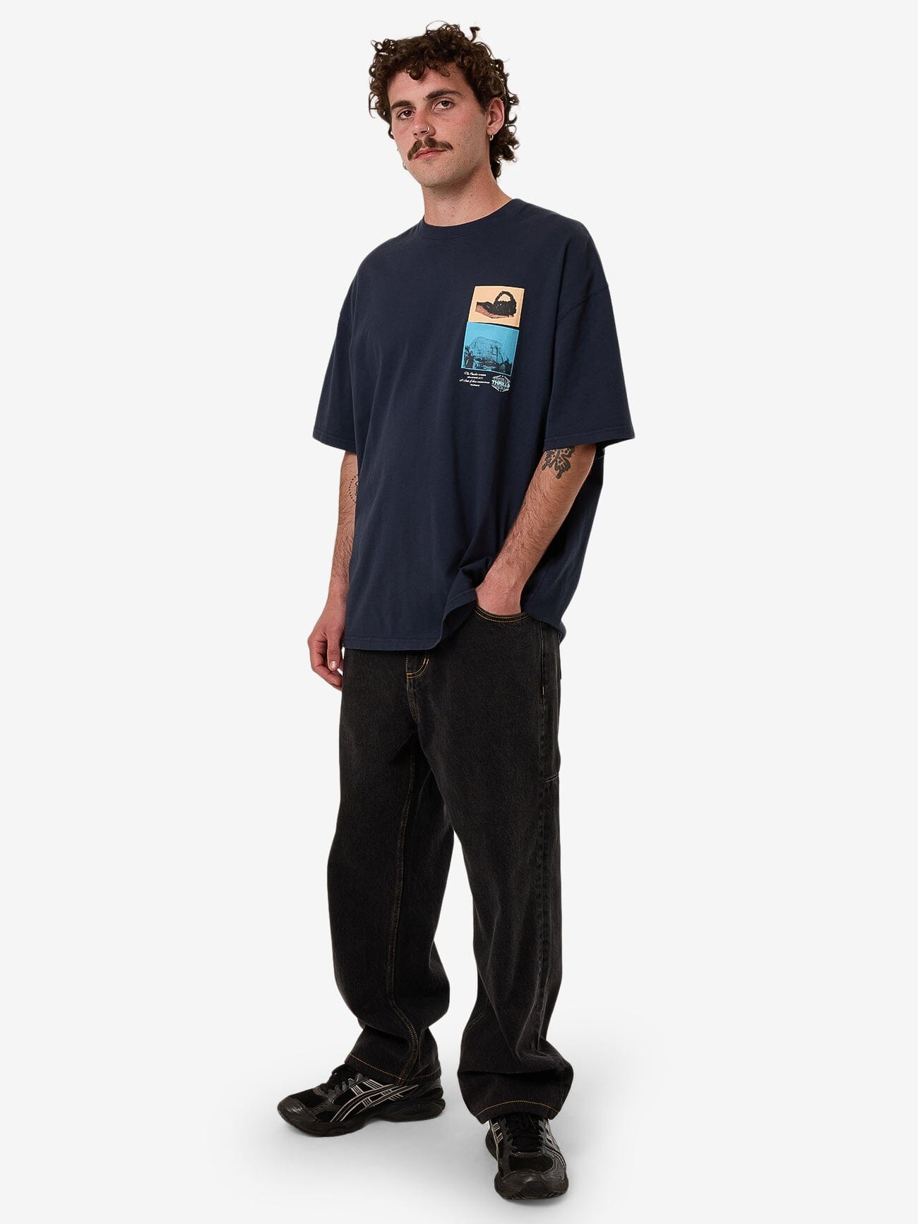 Chaotic State Box Fit Oversize Tee - Eclipse