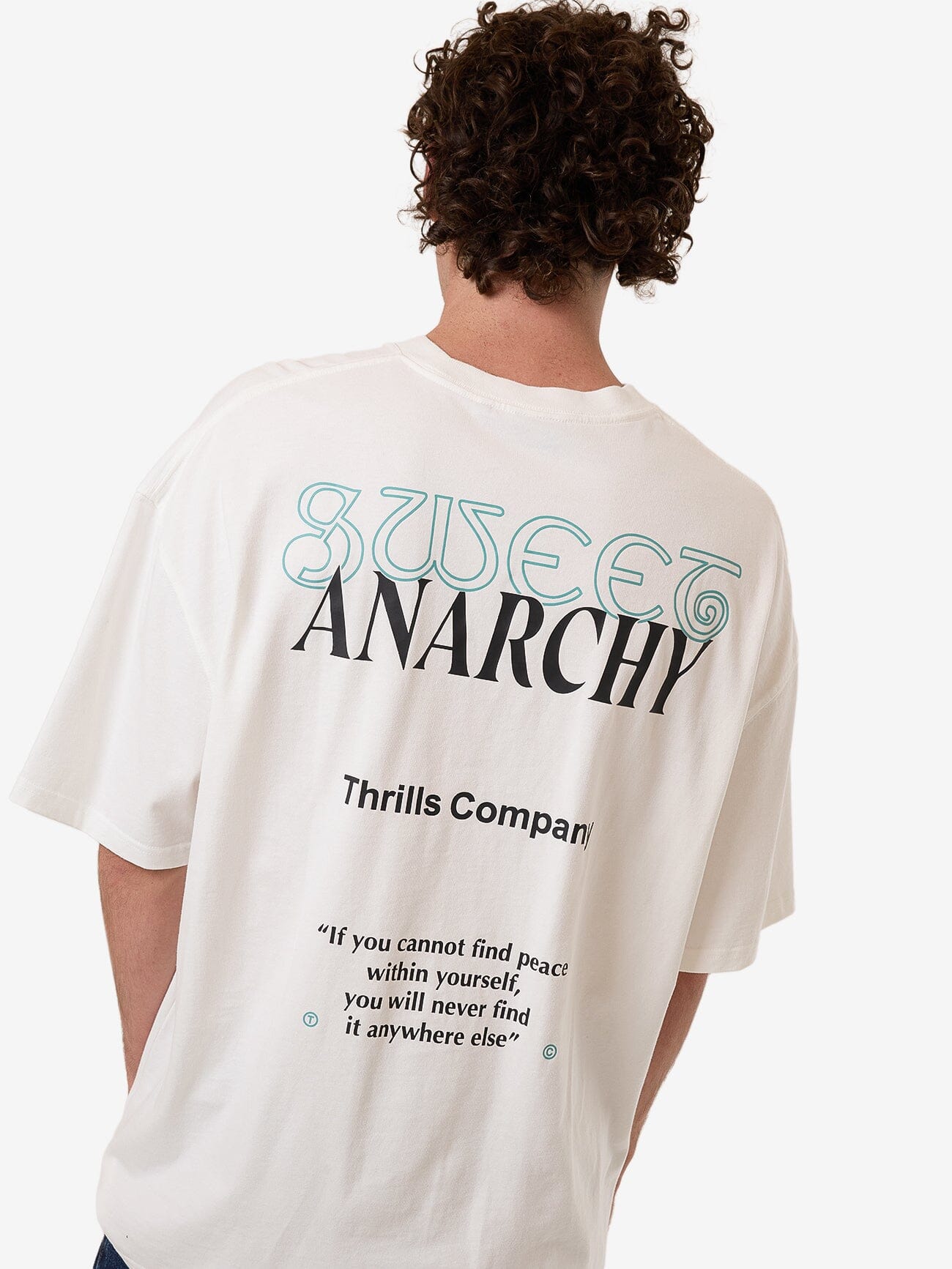 Sweet Anarchy Box Fit Oversize Tee - Dirty White XS